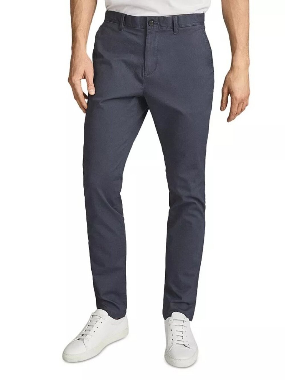 REISS Pitch Casual Slim Fit Chinos, Grey, 32